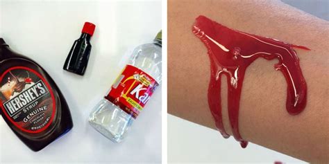 how to make fake blood on clothing|homemade blood makeup.